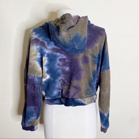 Zella Sweatshirt Tie Dye Crop Hoodie Medium - Picture 5 of 9